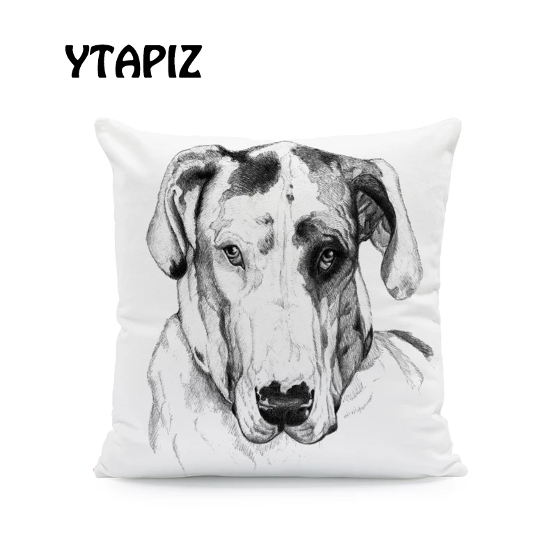 Подушка Doberman Great Dane Bull Head Terrier Golden Retriever British Foxhound украшение для дома подушка дивана