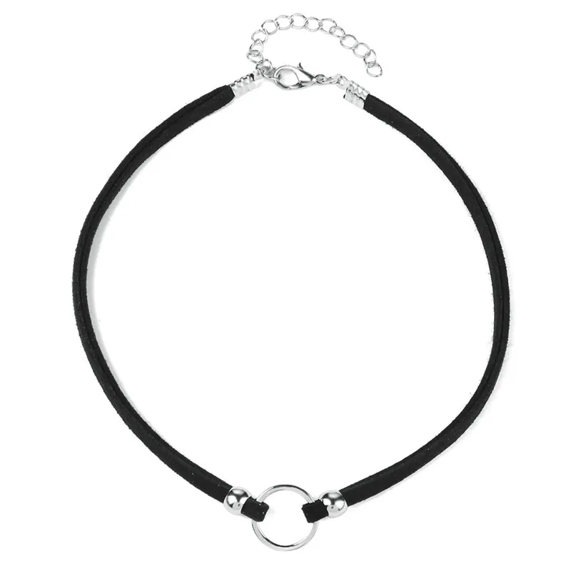 Панк Мода Очарование Все Матч Ключицы Цепи Черный Бархатный Воротник Строка