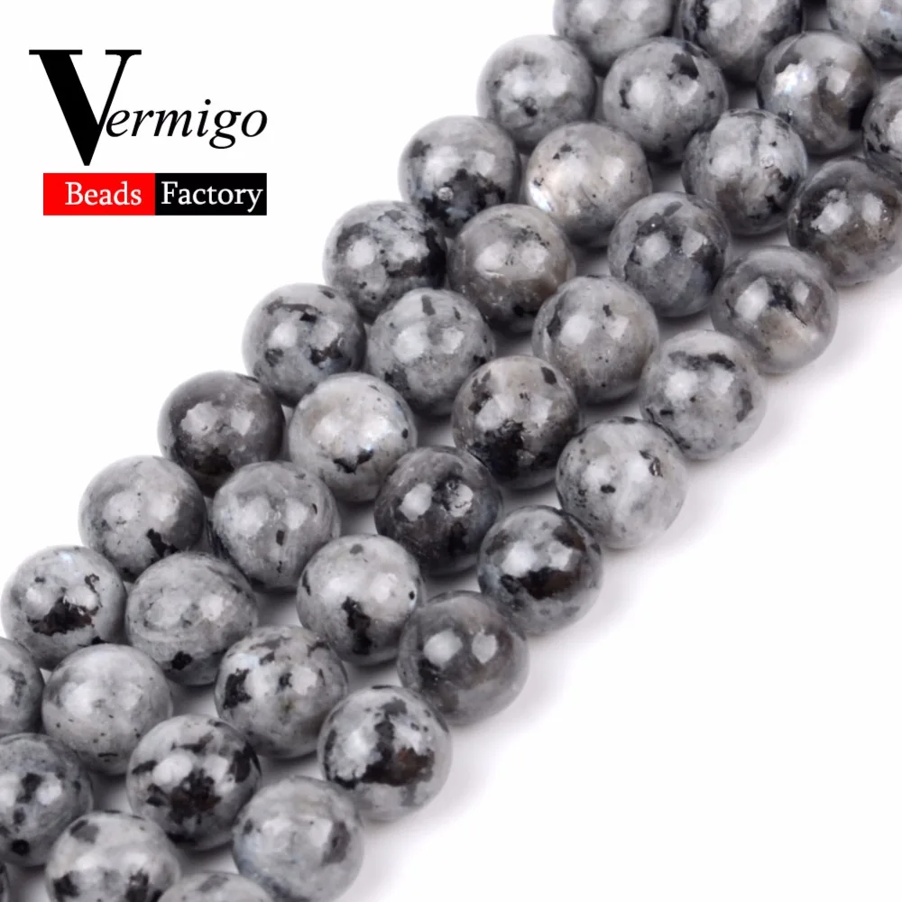 Бусины из натурального камня лабрадорит Larvikite бусины для бисероплетения