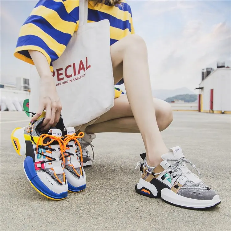New Chunky Fashion Sneakers Platform Women Thick Sole Ladies Female Chunky Shoes Women Casual Vulcanize Platform Sneakers
