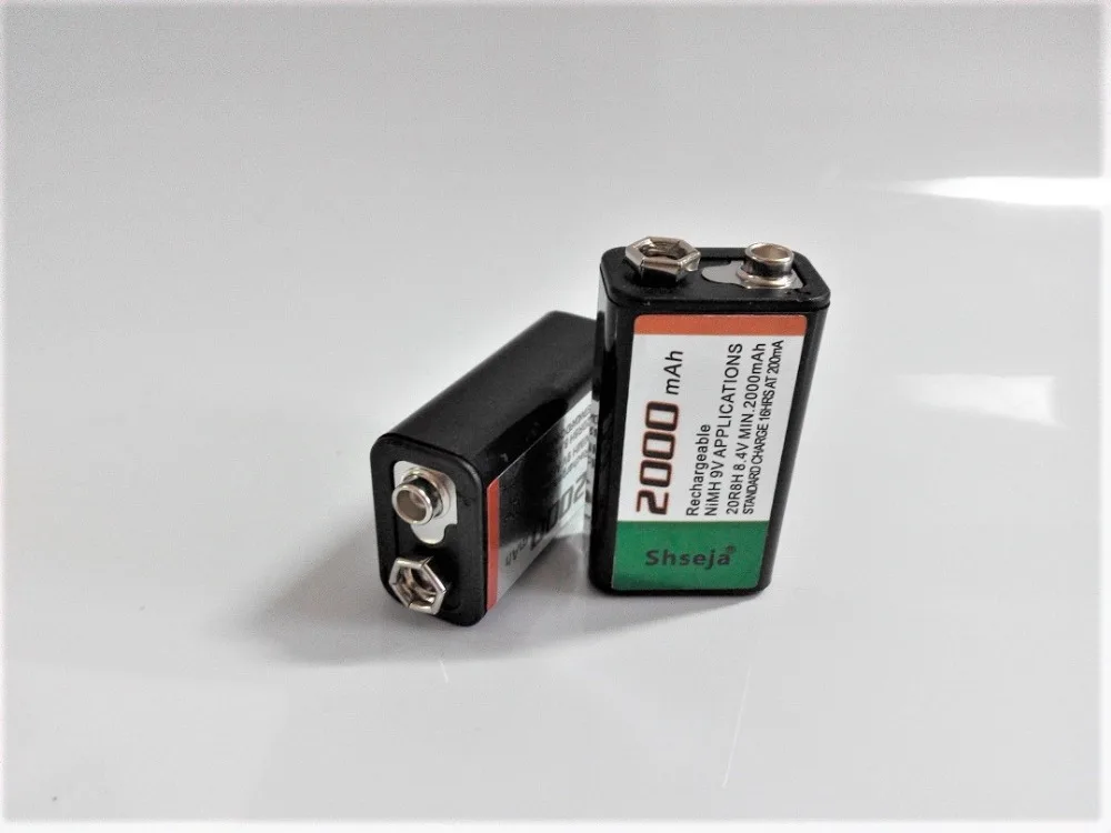 Перезаряжаемая NiMH батарея для беспроводного микрофона 4 шт./лот 9 В 2000 мАч |