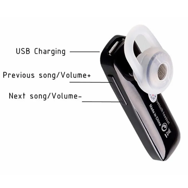 Bluetooth 4.1 Headset Ultralight Wireless Earphone Hands-free Earloop Earbuds Sports Calls Music Earpieces for Smartphone | Электроника