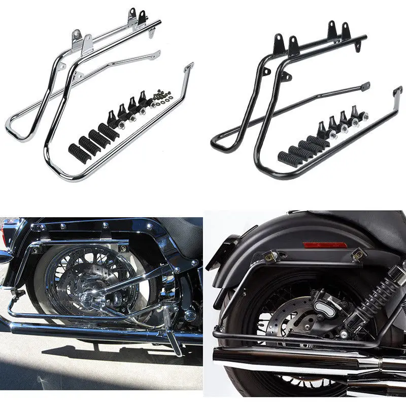 Motorcycle Saddlebag Saddle bag Conversion Bracket Hardware For Harley Heritage Softail Deluxe 1984-2016 2015 2014 2013