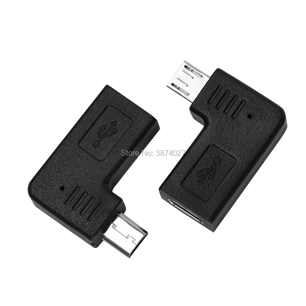 90 градусов слева и справа под углом Micro USB 2,0 5Pin штекерным USB-C USB 3,1 Тип-C Женский данных зарядки локоть разъем адаптера