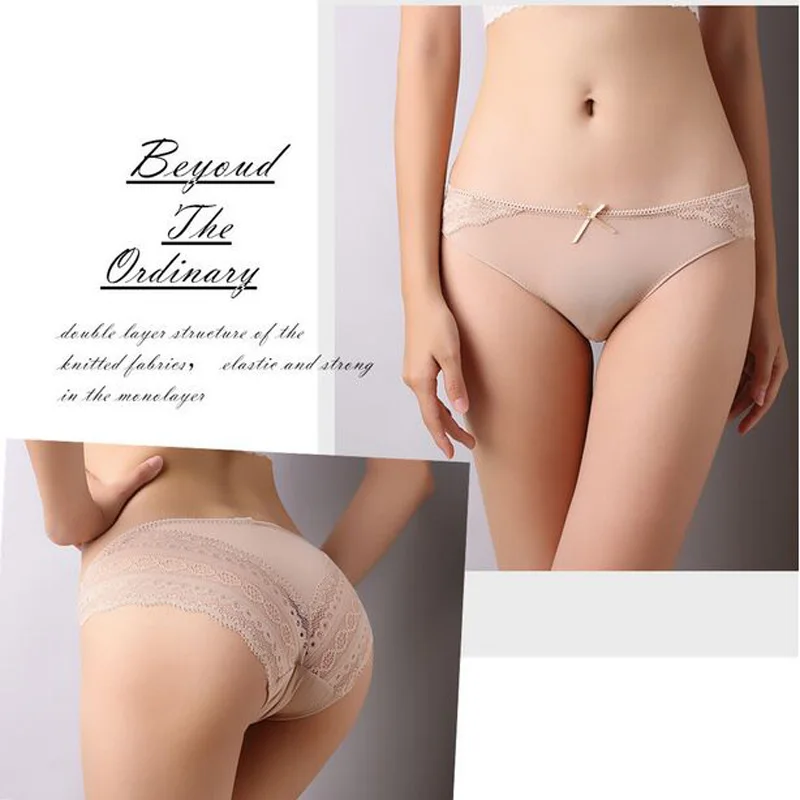New Arrival Women's Sexy Lace Panties Seamless Panty For Female Brand Design Briefs Thong Underwear M L Size UN70027+35