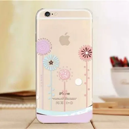 Free shipping cute ultra thin transparent painting cover soft TPU silicone case for apple iphone 5 5s lovely pouch 12 colors |