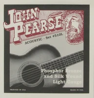 john pearse silk and phosphor bronze acoustic guitar strings 510l light silks 610lm lightmedium silks