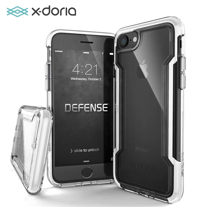 Чехол X-doria Defense из прозрачной серии для Apple iPhone 7/8 Plus с тройным слоем ударопрочный защитный чехол военного класса