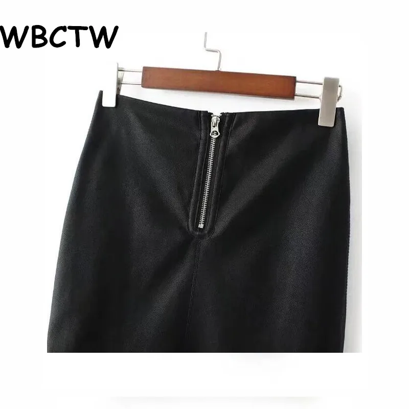 WBCTW юбка-карандаш однотонная черная 8XL 9XL 10XL Плюс Размер Сексуальные Клубные юбки
