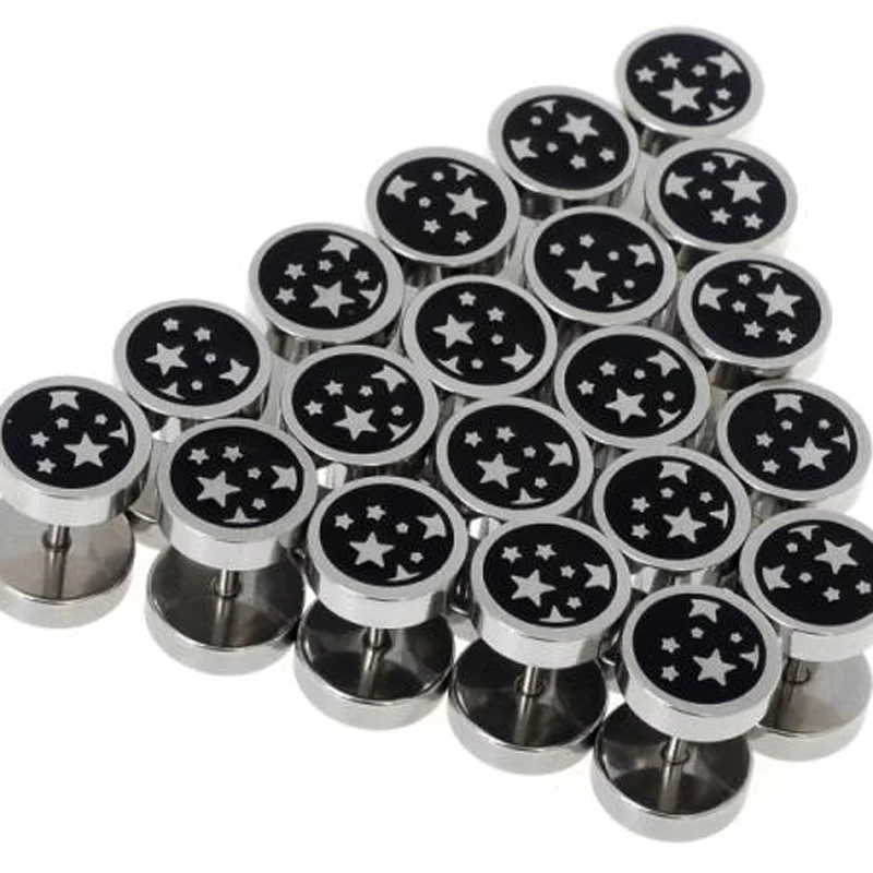 Круглые мужские серьги-Пусеты Из Нержавеющей Стали в стиле панк готика 1 шт. |