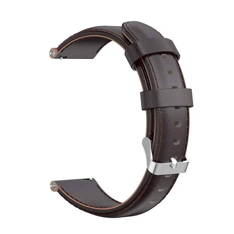 Coffee Сменные наручные часы из натуральной кожи для Garmin forerunner 245 645 vivoactive 3 music Smart Watch высокого качества 6,4 - Цвет: Coffee