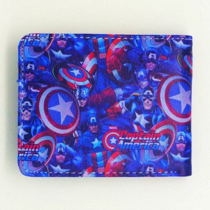 Крутой кошелек с комиксами Marvel, с аппликацией, вышитый патч, тонкий кожаный кошелек с рисунком из мультфильма для женщин и мужчин, Мстители, летучая мышь, человек, Супермен, кошелек