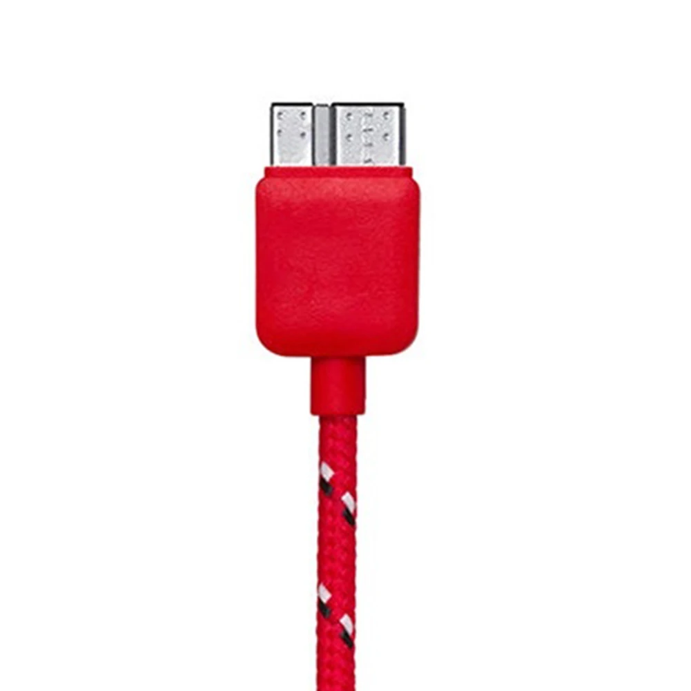 Red 1 м 3 фута тканевый нейлоновый USB 3,0 микро плетеный кабель для синхронизации данных и зарядного устройства, кабель для зарядки, кабели для подключения к электронике - Цвет: Red