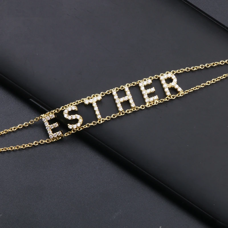 3umeter ожерелье с именем персонализированный Хрустальный чокер индивидуальное для