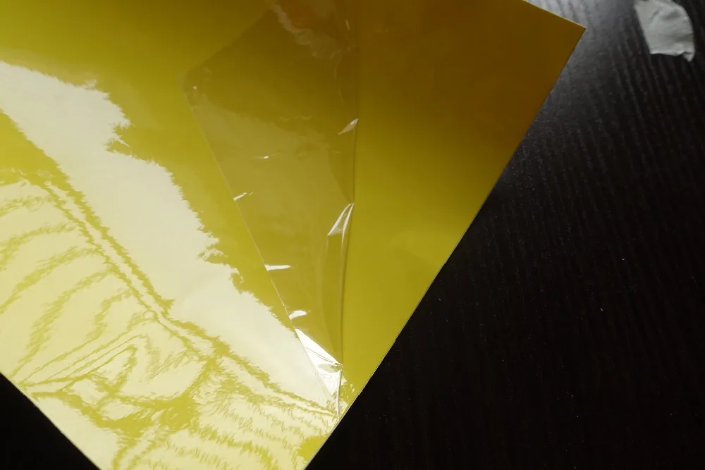 3-слойная ультраблестящая автомобильная пленка лимонно-Желтые цвета виниловые