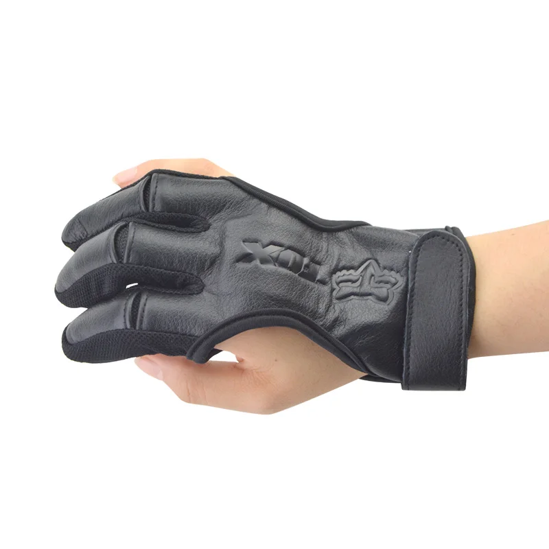 

1pc 3 Finger Guard Hunting Protector RH LH Finger Saver Leather Glove for Protective The Finger