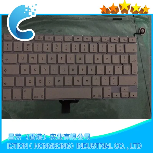 Совершенно новая клавиатура A1342 английская для Apple Macbook 13 дюймов белая Unibody 2009 2010