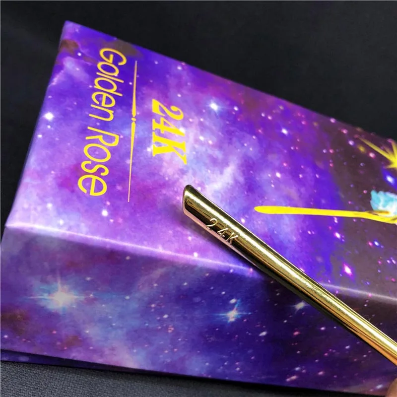 1 шт. светящаяся Роза Galaxy Rose с надписью Love Base | Дом и сад