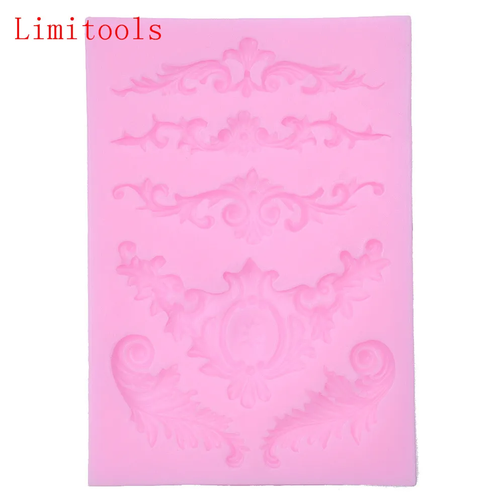 Limitools Европейский Стиль рельеф кружева силиконовые формы Fondant (сахарная) торт