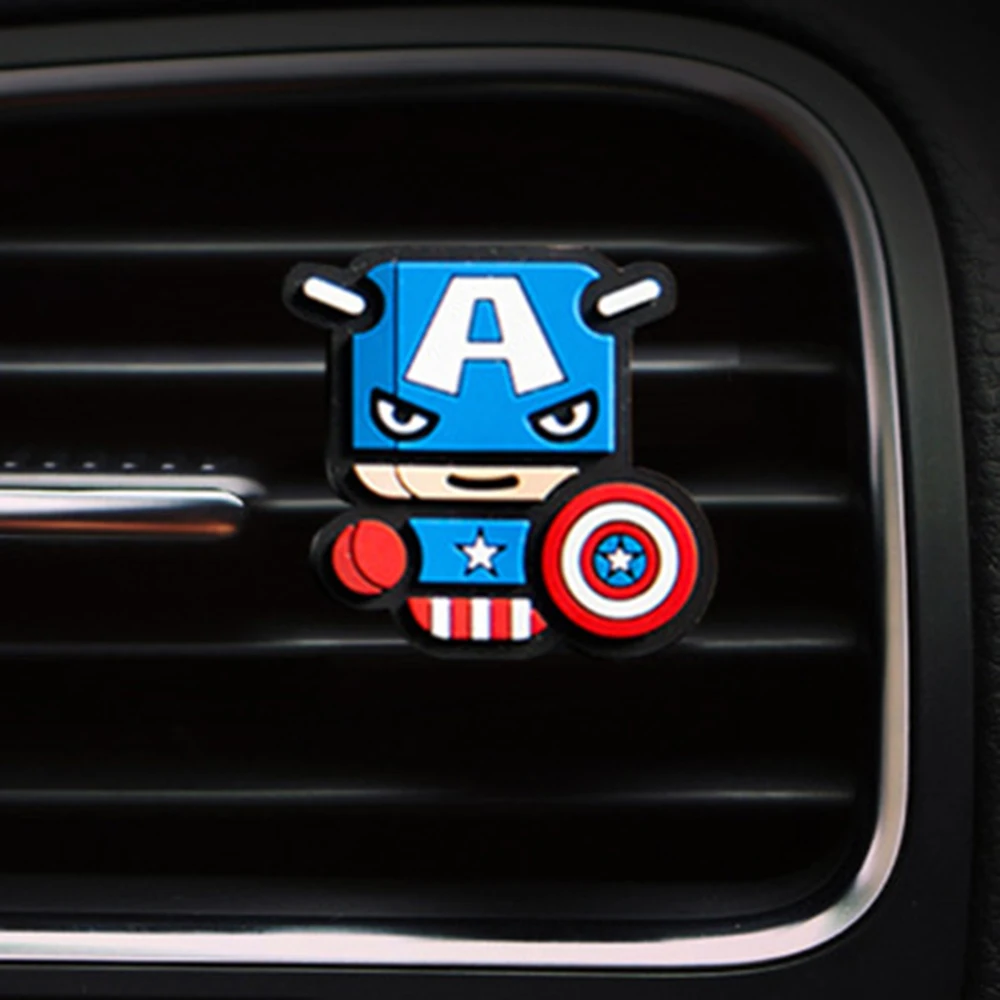 Для Marvel, Мстители, герои, фигурка автомобиля, кондиционер, вентиляционное отверстие, парфюм, бальзам, аромат, освежитель воздуха, украшение интерьера, Стайлинг автомобиля - Название цвета: 2