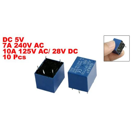Новый стиль адаптера ksol 10 шт. DC 5 В катушка 7A 240VAC 10A 125VAC/28VDC контактов SPST реле