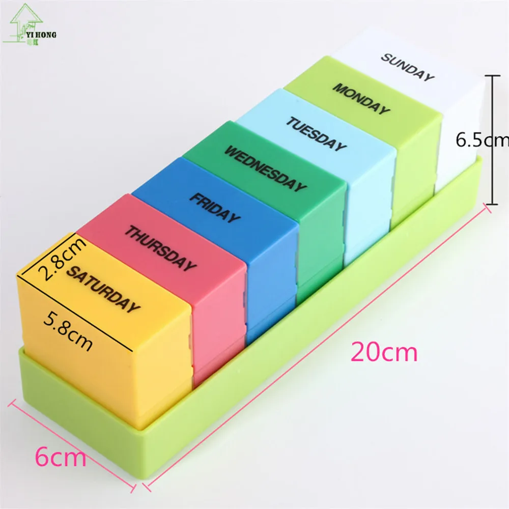 YI HONG новый бренд мини Неделя 7 дней медицина таблетки коробка для лекарств случае
