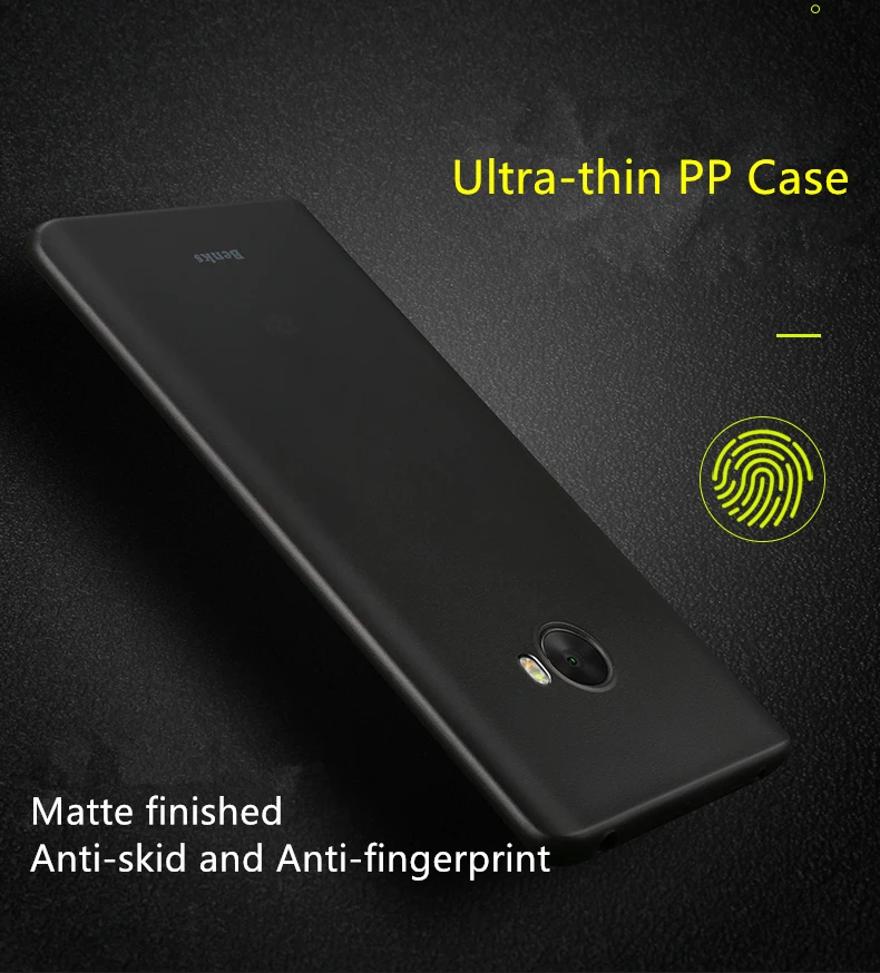 Чехол для Xiaomi Mi Note 2 оригинальный полупрозрачный Сверхтонкий легкий жесткий