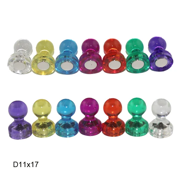 D11x17 мм 7 цветов 14 шт. много Мощный Неодимовый Постоянный магнит для холодильника