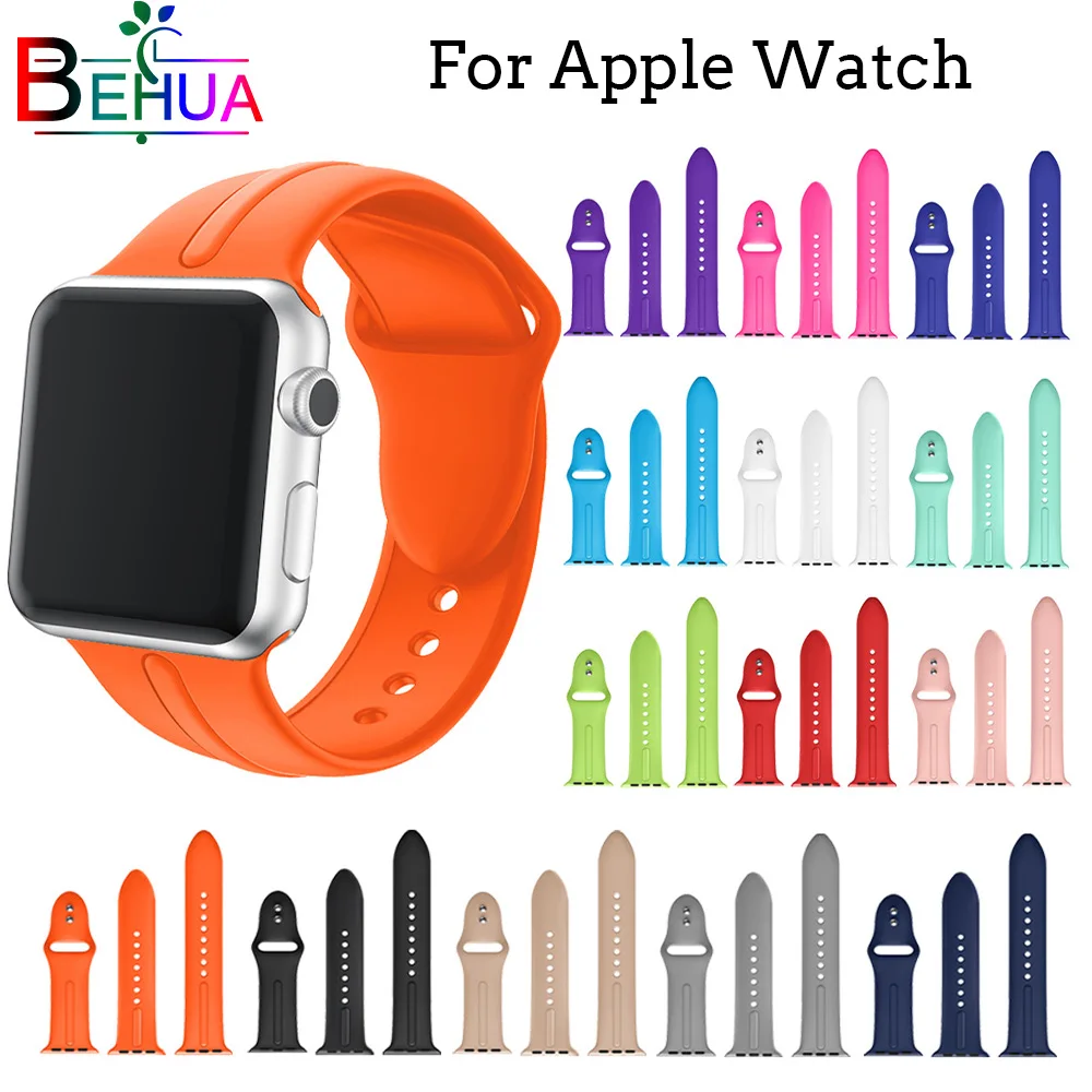 Силиконовый ремешок для Apple Classic series 38 мм 42 сменный спортивный наручных часов iwatch 4