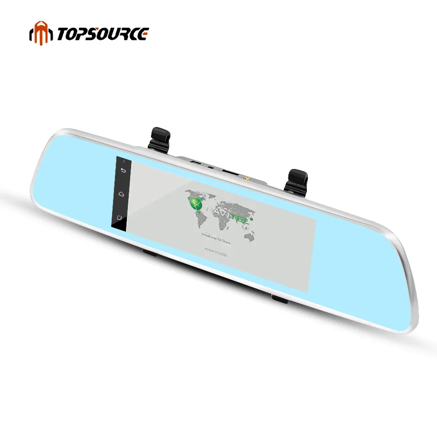 Автомобильный видеорегистратор TOPSOURCE 7 дюймов 3G зеркало Gps двойная камера