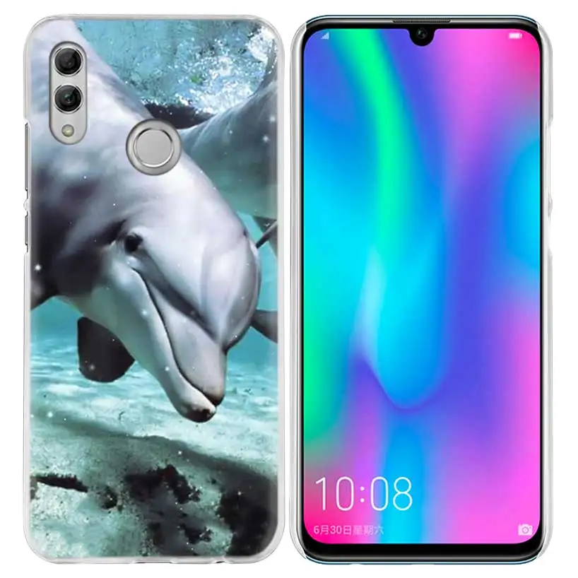 Симпатичные Дельфин чехол для huawei Honor 8X Y9 9 10 Lite Play 7C 8C 8S 8A фотоаппаратов моментальной печати 7S 7A Pro V20 20i Y6 Y7 Y5 Роскошный Жесткий чехол из ПК для телефона - Цвет: 07