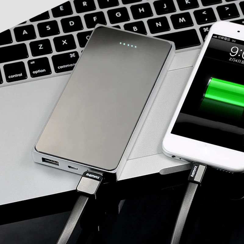 Remax Proda Powerbank 10000 мАч Сплав тонкий полимерный внешний аккумулятор повербанк для