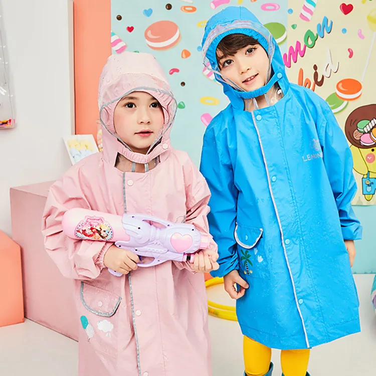 Only Jime Cartoon Waterproof Raincoat Bear Pattern For Kids Rain Coat Rainwear Children‘s Raincoat High Quality Poncho Rainwear