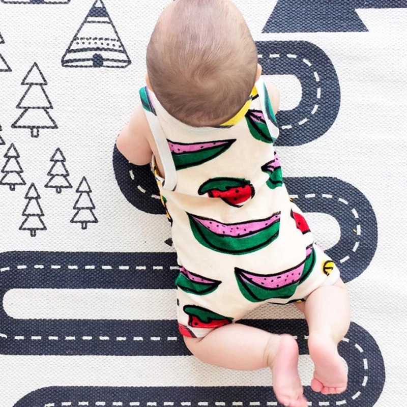 TinyPeople ползунки для малыша летний хлопковый комбинезон без рукавов Жилеты bebe