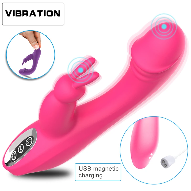 ALISTY Вибратор в форме точки G с кроликом перезаряжаемый фаллоимитатор Вагина