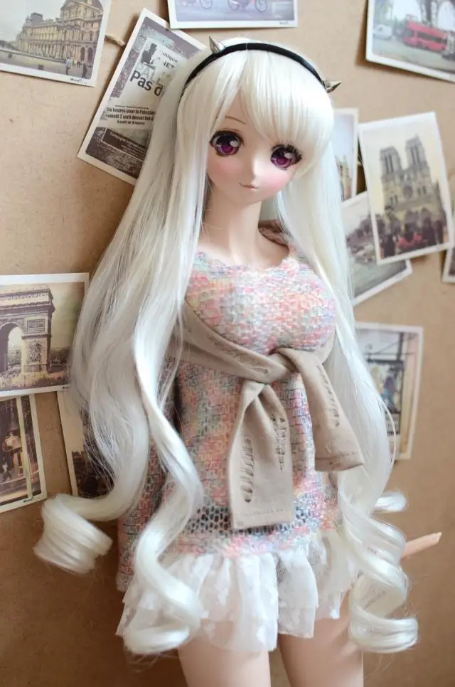 

Doll wigs long curly hair loose wave hairs available for 1/3 size BJD DD SD doll accessories BJD doll wigs