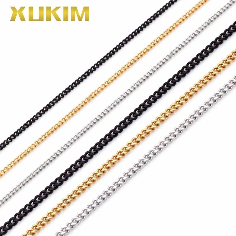 Ювелирные изделия XCN224 Xukim цепочка из титановой стали золотого цвета для мужчин