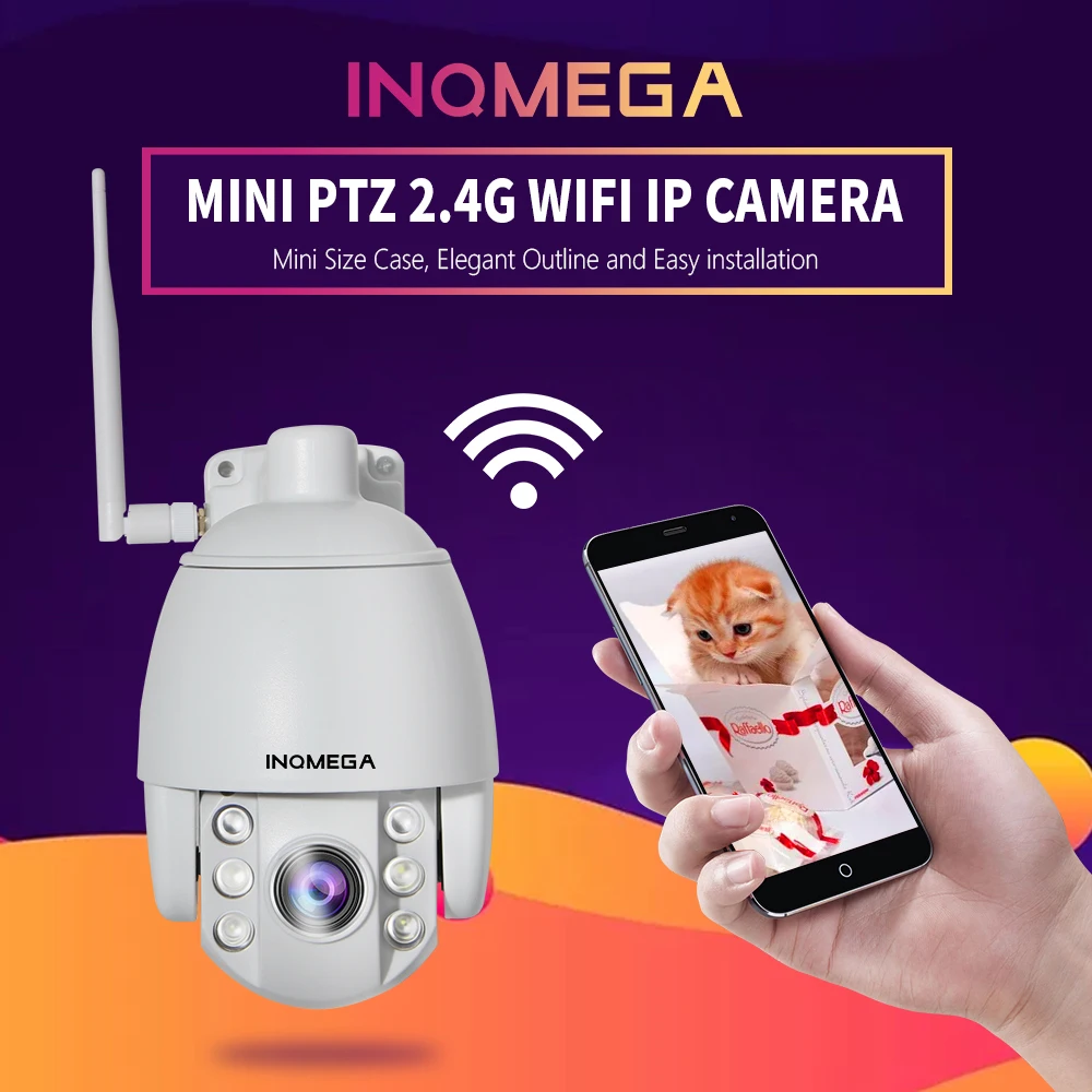 INQMEGA 1080P wifi камера наружная PTZ IP камера скоростная купольная CCTV камера безопасности мини камера водонепроницаемая Поворотная Двусторонняя аудио ИК для дома