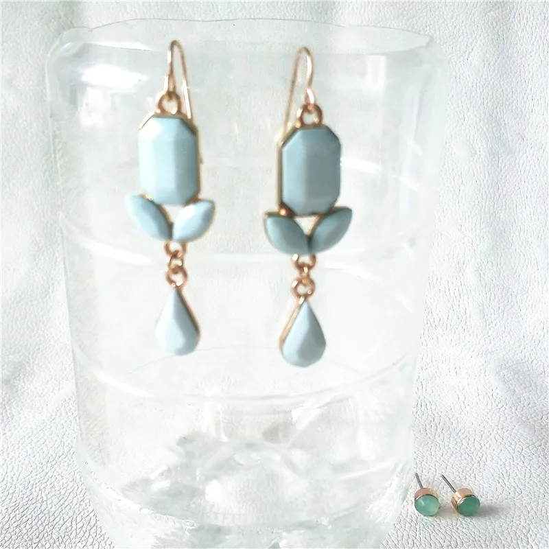 Светло-голубой 2018 новые дешевые ювелирные изделия для девочек акриловые серьги