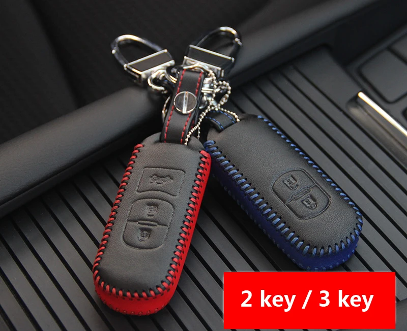 

1pc for Mazda 3 2014-2017 Axela CX5 cx4 ATENZA Car key bag Remote key sleeve top layer leather