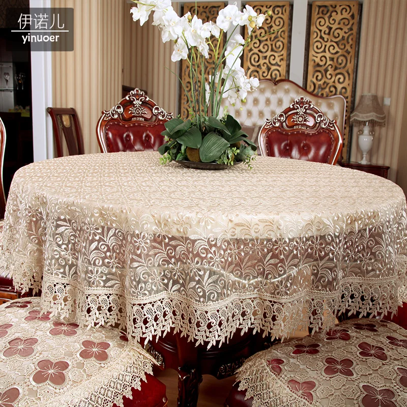 Европейская скатерть для стола с вышивкой и кружевом 1 шт.|toalha de mesa|de mesaflower tablecloth |