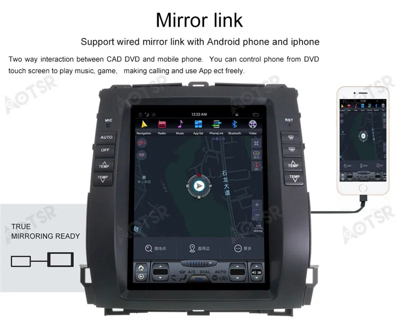 2 Din Tesla стиль 10,4 дюймов Android 9,0 автомобильный gps-навигация, dvd-плеер для Toyota Land Cruiser Prado 120 2002-2009/Lexus GX470