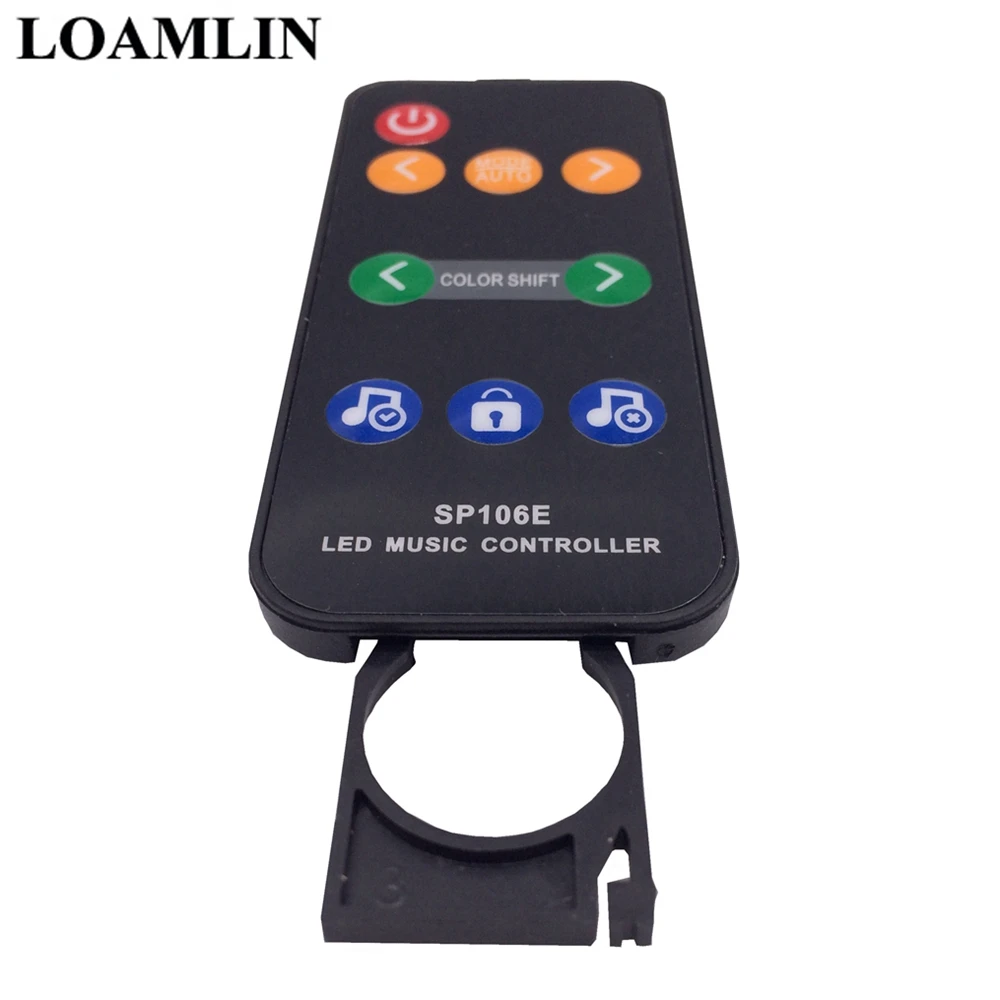 SP106E 9 ключей со светодиодной полосы музыкальный контроллер WS2811/WS2812B/SK6812/1903/6803 Магическая СИД цифровые Красочные Музыкальный контроллер DC5V-12V