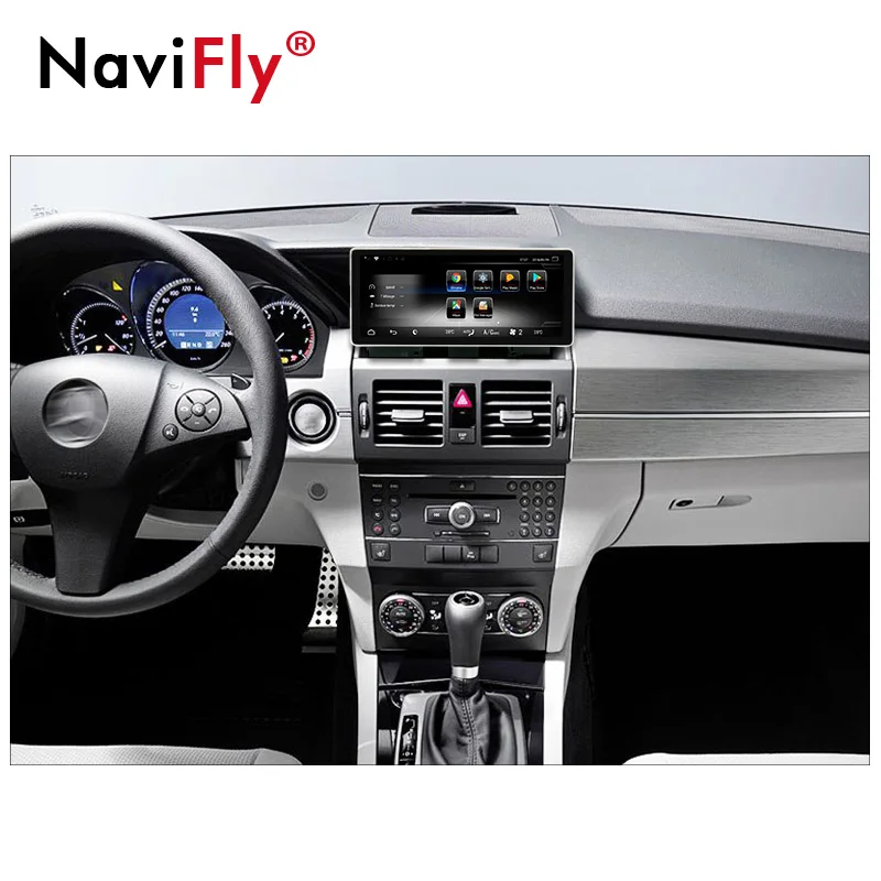 NaviFly поддержка оригинальной информации SWC 10,25 ''автомобильный dvd для Benz GLK X204 2008 до 2012 с 10,25'' полный сенсорный