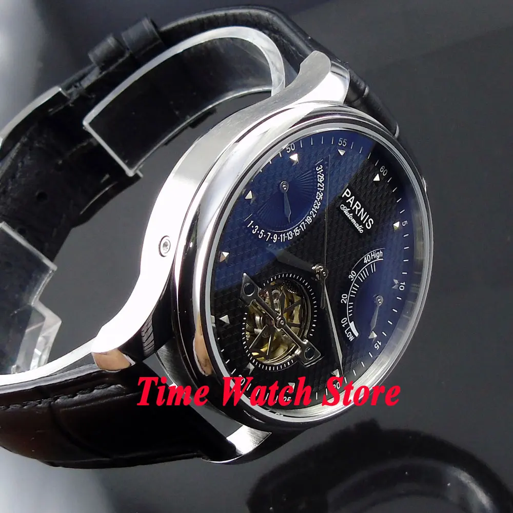 Парнис 43 мм автоматический сварочный аппарат Для мужчин часы Дата запас хода