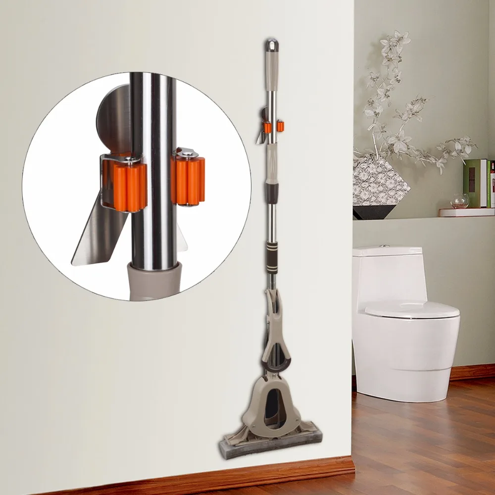 SUS304 нержавеющая сталь Швабра веник держатель стойки клей настенное крепление