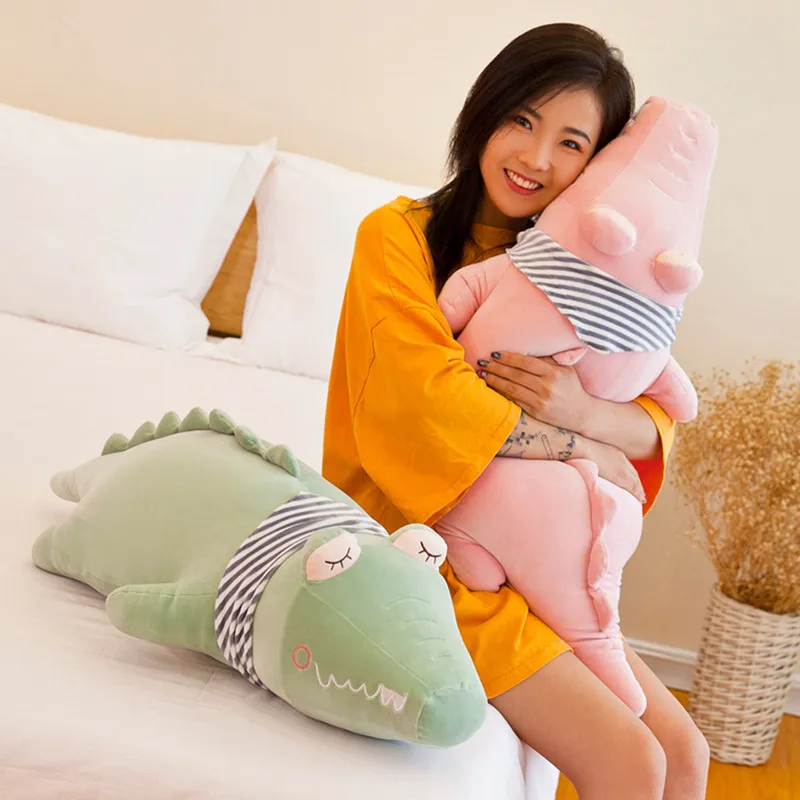 66 см милая мягкая плюшевая игрушка-крокодил Kawaii мягкие красочные куклы-животные