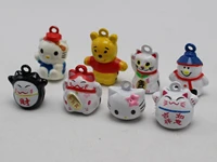 10 assorted cute animal cat bear snowman jingle bells charms dog cat pet pendant