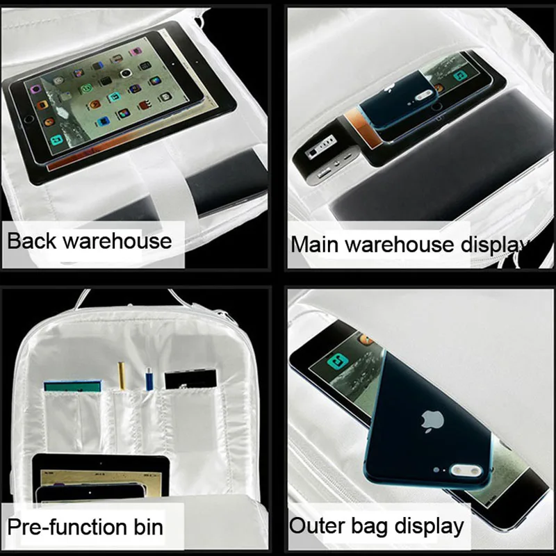 

LONGJUNFEER Multifunctional backpack business men's 2019 External USB new waterproof computer backpack ZL068