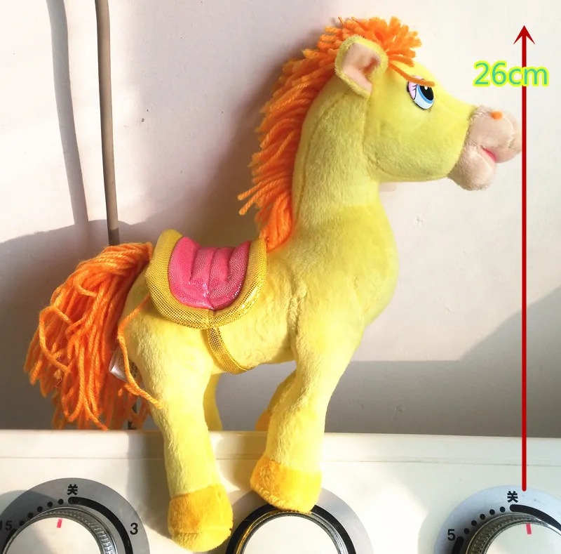Говорящая на русском языке желтая лошадь набивные плюшевые игрушки подарок